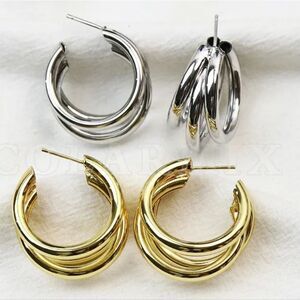 Natasha Couture 3-Layer Dangle Earring Set